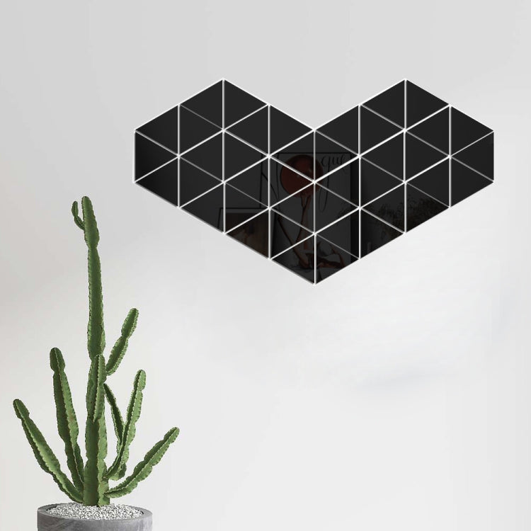 YM300 16 PIÈCES / Ensemble Autocollants muraux personnels pour la maison Miroir décoratif mural en acrylique, Hexagone Noir, Hexagone Argent, Hexagone Or, Quatuor Noir, Quatuor Argent, Quatuor Or, Triangle Noir, Triangle Argent, Triangle Or