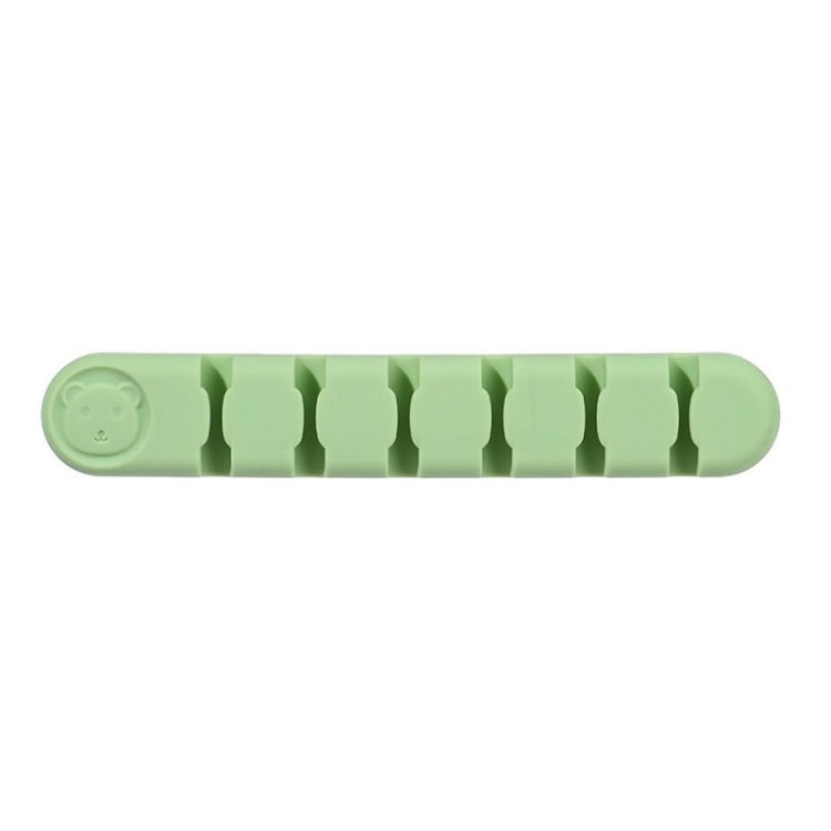 Dispositif de rangement et de fixation de câble de données en silicone en forme d'ours à 6 trous, 6 trous