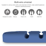 Dispositif de rangement et de fixation de câble de données en silicone en forme d'ours à 6 trous, 6 trous