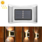 6 lampes murales solaires d'extérieur à LED en acier inoxydable, lumière blanche, lumière chaude, lumière colorée