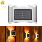 6 lampes murales solaires d'extérieur à LED en acier inoxydable, lumière blanche, lumière chaude, lumière colorée