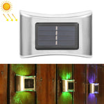 6 lampes murales solaires d'extérieur à LED en acier inoxydable, lumière blanche, lumière chaude, lumière colorée