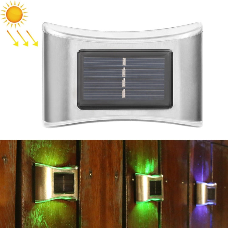 6 lampes murales solaires d'extérieur à LED en acier inoxydable, lumière blanche, lumière chaude, lumière colorée