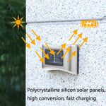 6 lampes murales solaires d'extérieur à LED en acier inoxydable, lumière blanche, lumière chaude, lumière colorée