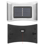 6 lampes murales solaires d'extérieur à LED en acier inoxydable, lumière blanche, lumière chaude, lumière colorée