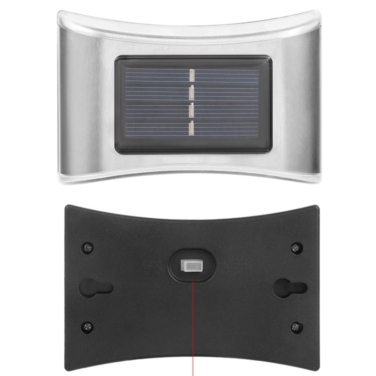 6 lampes murales solaires d'extérieur à LED en acier inoxydable, lumière blanche, lumière chaude, lumière colorée