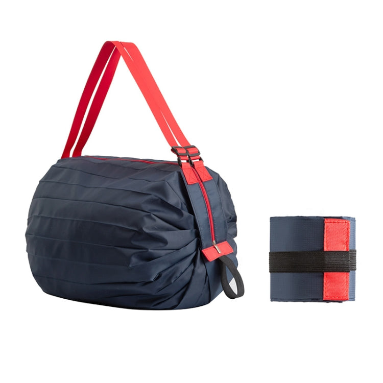 Sac de courses pliable à bandoulière portable, Bleu marine, Rose vif, Léopard noir, Motif losanges, Motif grandes fleurs