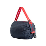 Sac de courses pliable à bandoulière portable, Bleu marine, Rose vif, Léopard noir, Motif losanges, Motif grandes fleurs
