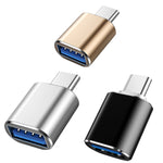 10 PCS Adaptateur OTG USB 3.0 Femelle vers USB-C / Type-C Mâle, 10 PCS sans indicateur