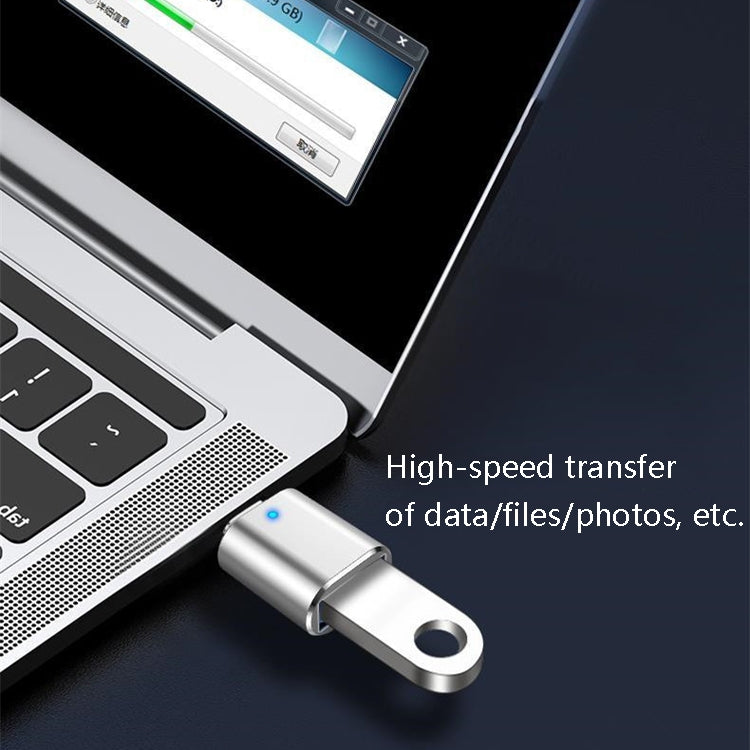 3 PCS Adaptateur OTG USB 3.0 Femelle vers USB-C / Type-C Mâle avec voyant indicateur, 3 PCS avec indicateur
