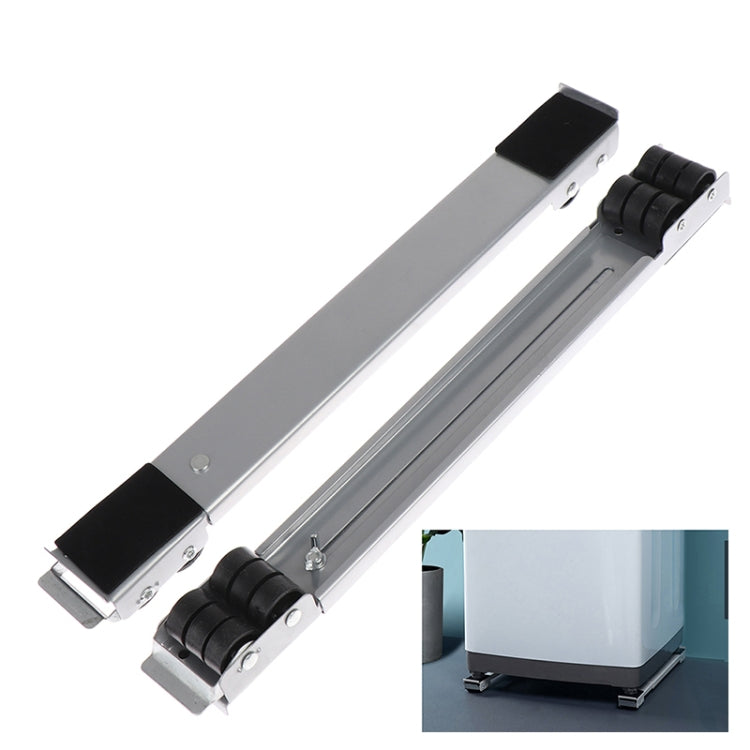 2 bases mobiles réglables pour machine à laver ou réfrigérateur, support pour machine à laver (argent), support pour machine à laver (blanc)