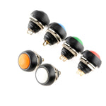 10 pièces petit interrupteur bouton étanche à réarmement automatique, noir, vert, rouge, orange, blanc, bleu