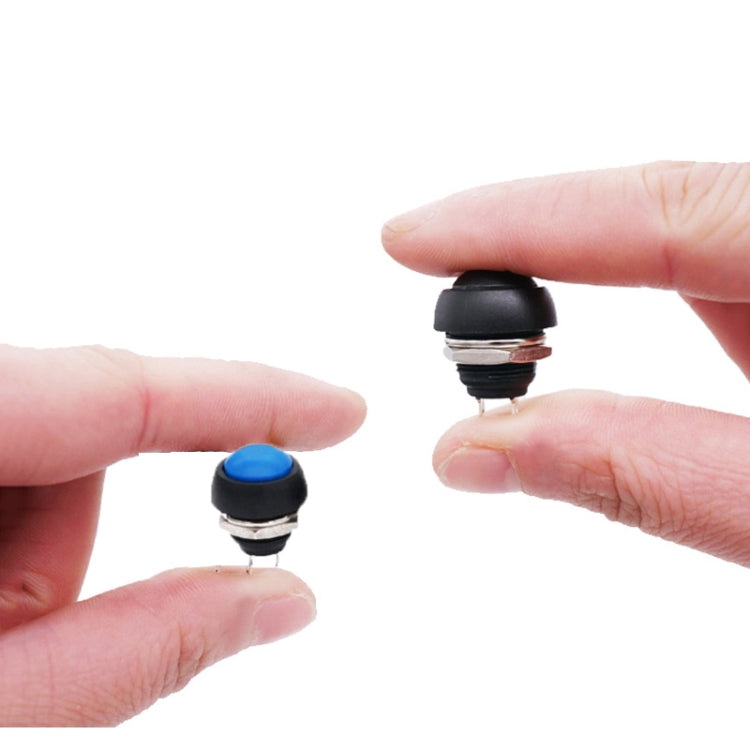 10 pièces petit interrupteur bouton étanche à réarmement automatique, noir, vert, rouge, orange, blanc, bleu