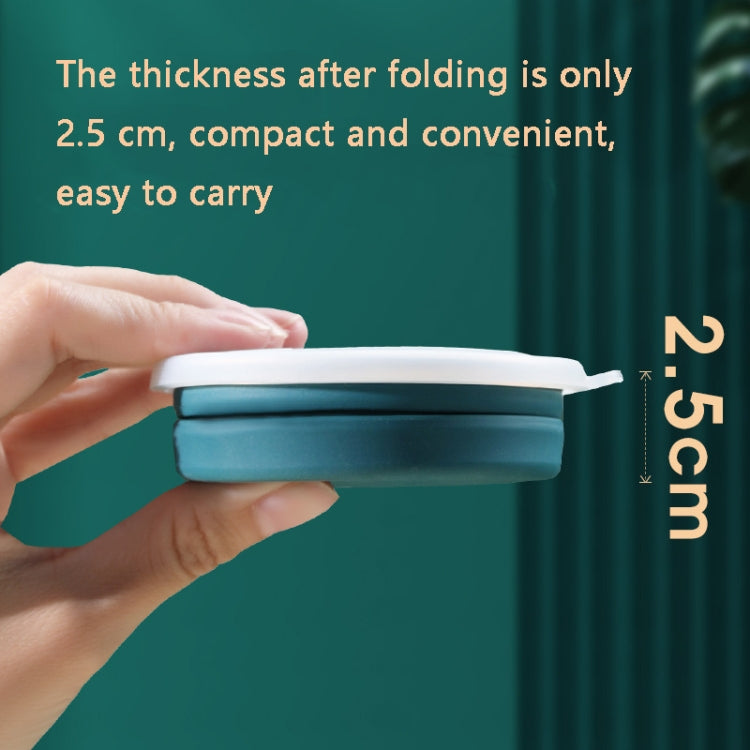 AK1313 Gobelet Pliant Portable en Silicone de 320 ml avec Couvercle, Bleu, Rose, Gris, Blanc