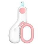 Coupe-Griffes pour Animaux de Compagnie avec Lumière LED de Sécurité, Bleu, Rose