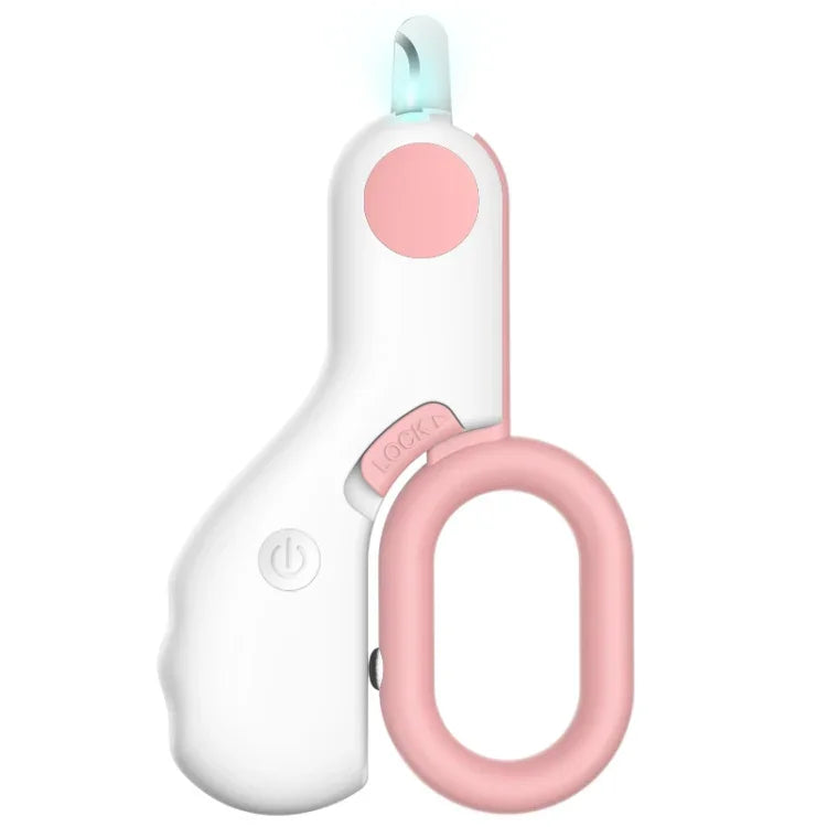 Coupe-Griffes pour Animaux de Compagnie avec Lumière LED de Sécurité, Bleu, Rose