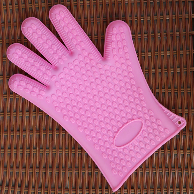 2 pièces de gants isolants en silicone pour four, micro-ondes, plats, bleu, vert, jaune, rose, violet, orange