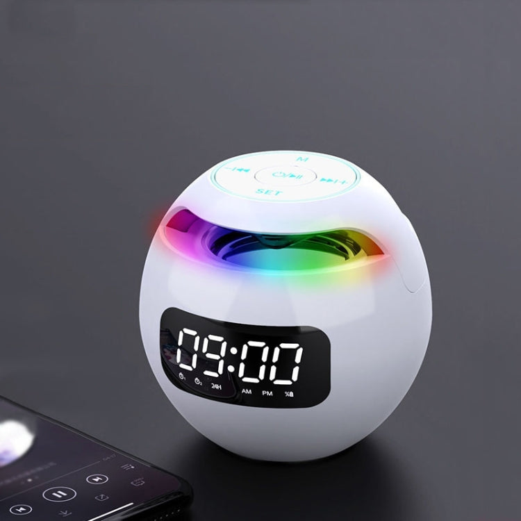 Enceinte Bluetooth Portable Boule Colorée ZXL-G90, Style :, Version Capteur (Blanc), Version Capteur (Rose), Version Horloge (Blanc), Version Capteur (Noir), Version Horloge (Rose)
