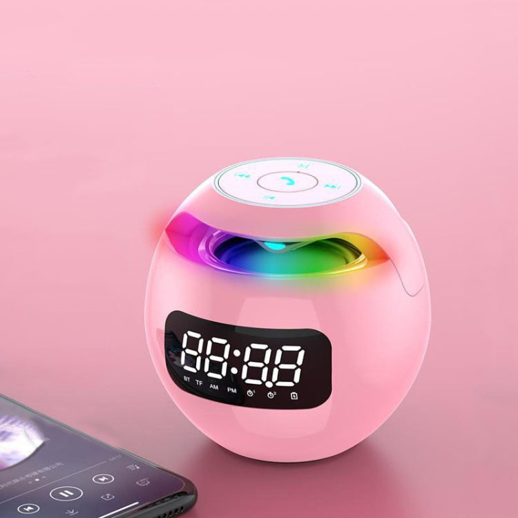 Enceinte Bluetooth Portable Boule Colorée ZXL-G90, Style :, Version Capteur (Blanc), Version Capteur (Rose), Version Horloge (Blanc), Version Capteur (Noir), Version Horloge (Rose)