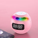 Enceinte Bluetooth Portable Boule Colorée ZXL-G90, Style :, Version Capteur (Blanc), Version Capteur (Rose), Version Horloge (Blanc), Version Capteur (Noir), Version Horloge (Rose)
