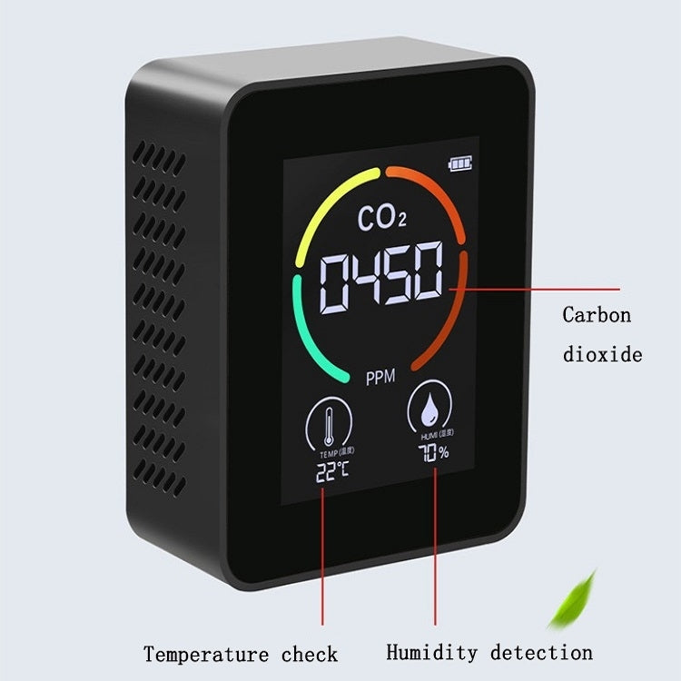 Afficheur température humidité, compteur CO2 détecteur de qualité de l'air au dioxyde de carbone, 3 en 1 semi-conducteur