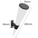 N231 Lampe murale solaire conique circulaire pour jardin extérieur, Style : guirlandes lumineuses, lumière colorée