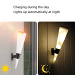 N231 Lampe murale solaire conique circulaire pour jardin extérieur, Style : guirlandes lumineuses, lumière colorée