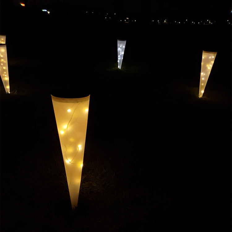 N231 Lampe murale solaire conique circulaire pour jardin extérieur, Style : guirlandes lumineuses, lumière colorée