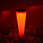 N231 Lampe murale solaire conique circulaire pour jardin extérieur, Style : guirlandes lumineuses, lumière colorée
