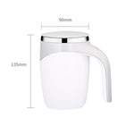 Tasse à café mélangeuse automatique aimantée en acier inoxydable A223, blanc, marron