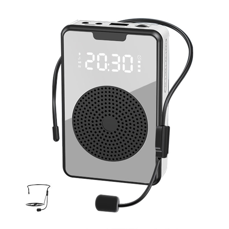 Microphone Amplificateur Portable pour Enseignement ZXL-H3 avec Affichage de l'Heure, Spéc :, H3 Filaire (Noir), H3 Filaire (Blanc), H3 Filaire (Or Rose), H3 Sans Fil (Noir), H3 Sans Fil (Blanc), H3 Sans Fil (Or Rose)