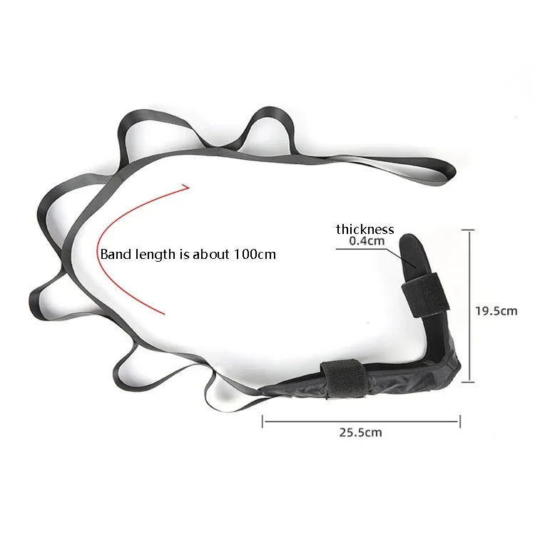 Sangle de rééducation pour yoga, correction de la chute du pied, ceinture extensible pour pieds, Oxford noir