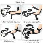 Sangle de rééducation pour yoga, correction de la chute du pied, ceinture extensible pour pieds, Oxford noir