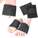 Support de voûte plantaire pour pieds plats, demi-coussinet, bandage élastique, coussinet de pied, noir S, noir M, noir L