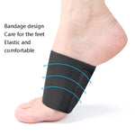 Support de voûte plantaire pour pieds plats, demi-coussinet, bandage élastique, coussinet de pied, noir S, noir M, noir L