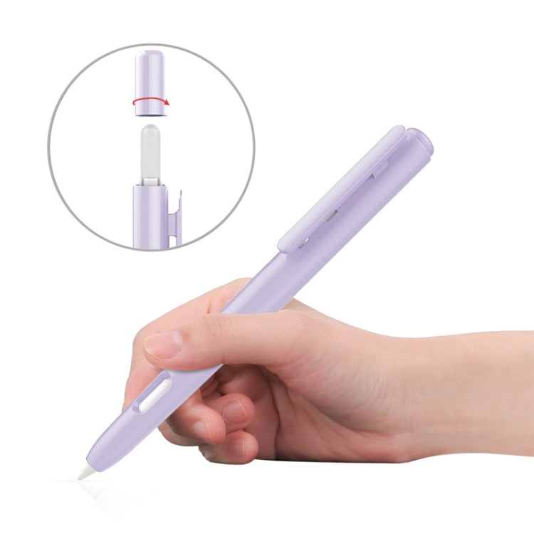 Étui pour stylet rétractable automatique à double clic pour Apple Pencil 2, gris, blanc nacré, rose, vert armée, gris sidéral, bleu, vert herbe, violet