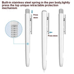 Étui pour stylet rétractable automatique à double clic pour Apple Pencil 2, gris, blanc nacré, rose, vert armée, gris sidéral, bleu, vert herbe, violet