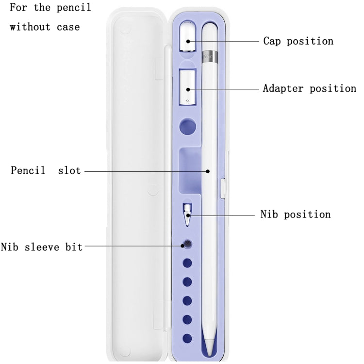 Boîte de rangement pour stylo capacitif et accessoires pour Apple Pencil 1/2, pour un seul stylo