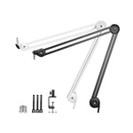 Support de microphone de bureau à bras articulé avec support rotatif à 360 degrés, GAZ-40P W, GAZ-40P B, GAZ-40 W, GAZ-40 B