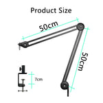 Support de microphone de bureau à bras articulé avec support rotatif à 360 degrés, GAZ-40P W, GAZ-40P B, GAZ-40 W, GAZ-40 B
