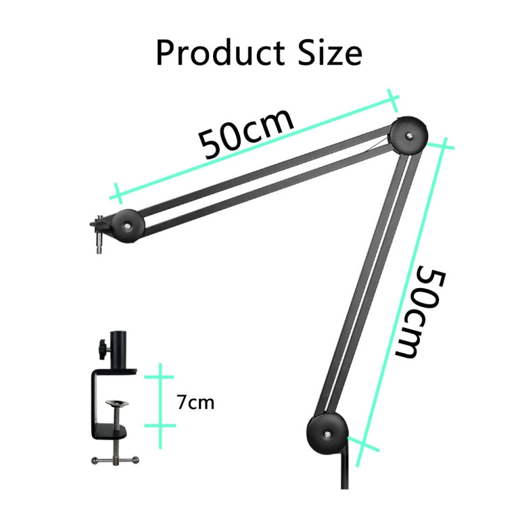 Support de microphone de bureau à bras articulé avec support rotatif à 360 degrés, GAZ-40P W, GAZ-40P B, GAZ-40 W, GAZ-40 B