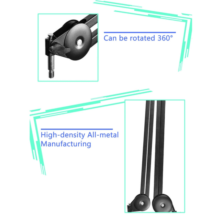 Support de microphone de bureau à bras articulé avec support rotatif à 360 degrés, GAZ-40P W, GAZ-40P B, GAZ-40 W, GAZ-40 B