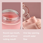 Gourde de sport en plastique grande capacité 1000 ml à couleurs dégradées, Rose Cerise, Bleu Ciel, Gris Argent