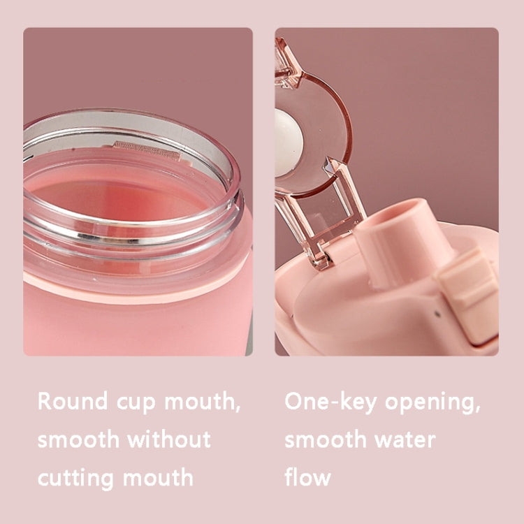 Gourde de sport en plastique grande capacité 1000 ml à couleurs dégradées, Rose Cerise, Bleu Ciel, Gris Argent