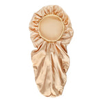 Lot de 3 pièces pour soin capillaire : bonnet long + turban + chouchou, rouge, bleu, violet, noir, blanc, orange, rose vif, argent, champagne, bleu lac