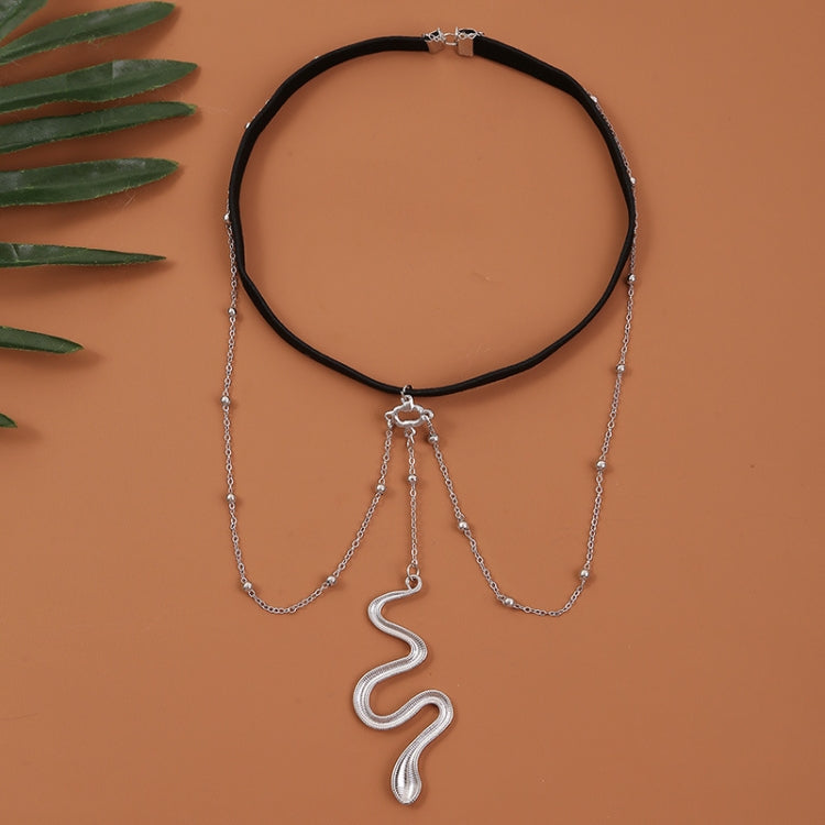 BT192-1 Accessoires de chaîne de corps longue élastique serpent, BT192-1(Or), BT192-1(Argent)