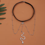 BT192-1 Accessoires de chaîne de corps longue élastique serpent, BT192-1(Or), BT192-1(Argent)
