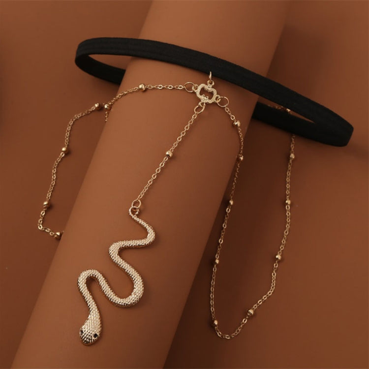 BT192-1 Accessoires de chaîne de corps longue élastique serpent, BT192-1(Or), BT192-1(Argent)
