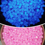 Pierre rhomboïde lumineuse en résine pour paysage d'aquarium de jardin, Couleurs mélangées, Bleu, Cyan, Vert, Blanc, Violet, Jaune, Rouge