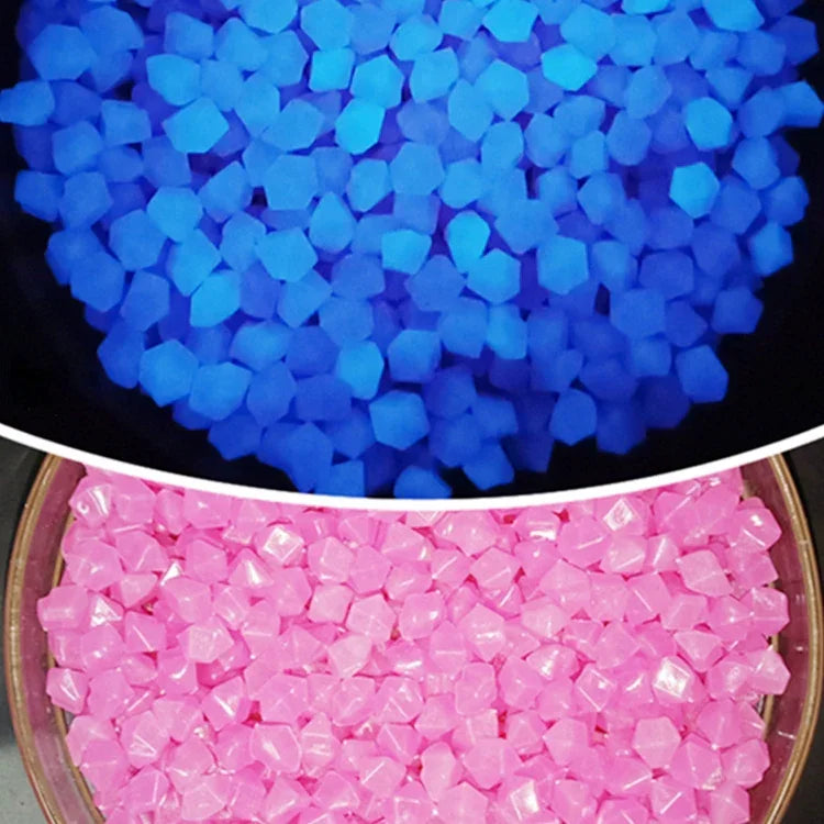 Pierre rhomboïde lumineuse en résine pour paysage d'aquarium de jardin, Couleurs mélangées, Bleu, Cyan, Vert, Blanc, Violet, Jaune, Rouge